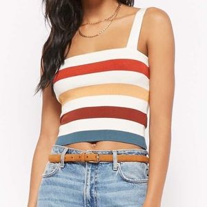 Cropped multi-colored top